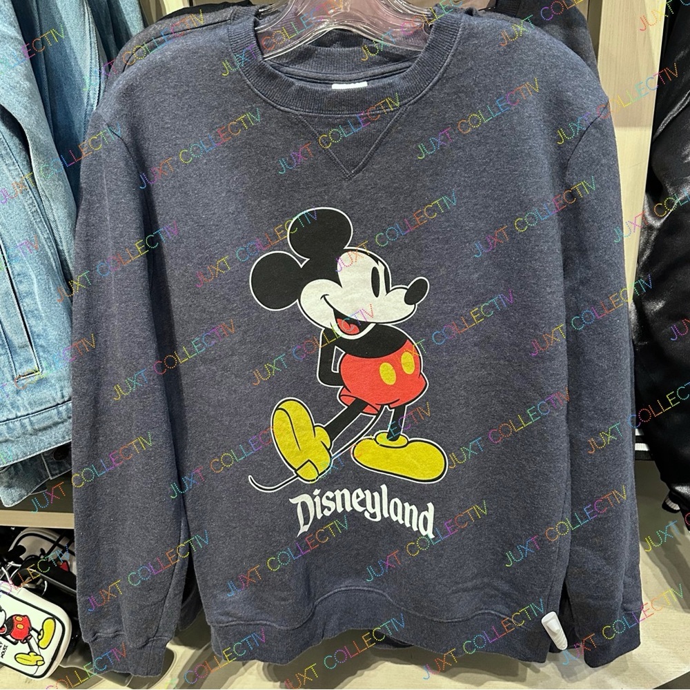 NWT Disneyland Mickey Mouse Vintage Navy Blue Sweatshirt